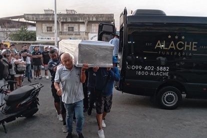 El cadáver de Cristhian  Cobos llegó el viernes, a las 6 de la tarde