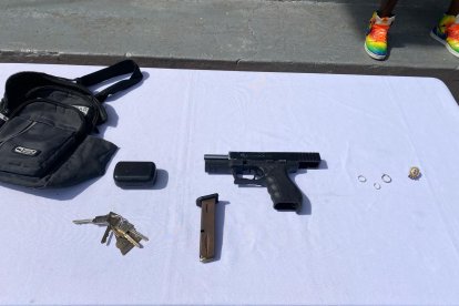 Con esta arma de fuego intentaron asesinar al comerciante.