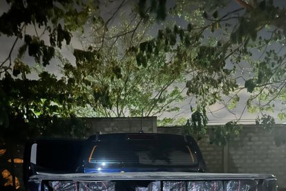 La droga estaba escondida en sacos de yute.