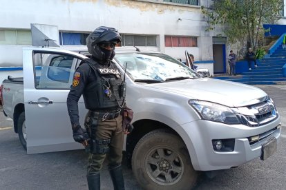 La camioneta fue hallada en el sur de la ciudad.