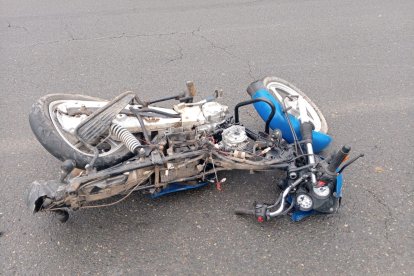 Un motorizado quedó herido a consecuencia del accidente.