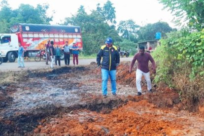 El socavón se registró el jueves 13 de junio.