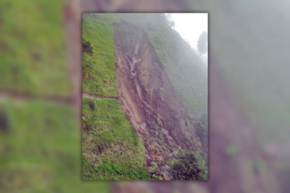El resultado del deslave. La tierra desprendida acabó con la vida de la mujer.