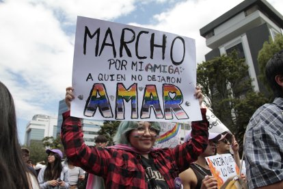 Hubo carteles pidiendo la reivindicación de derechos.