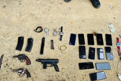 Las evidencias incautadas en el operativo realizado en 17 de junio.