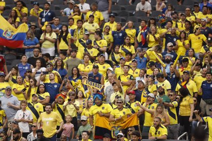 Los hinchas ecuatorianos mostraron su respaldo a los jugadores de la Tricolor.
