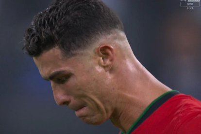 Cristiano Ronaldo lloró tras fallar un penal en los octavos de final de la Euro 2024.