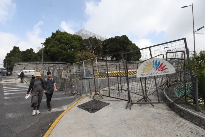 Así lucen los accesos al centro de Quito.
