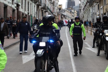 Agentes de Tránsito llegaron a controlar por las movilizaciones