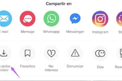 Método 1: Usar la función “Guardar video” de TikTok.
