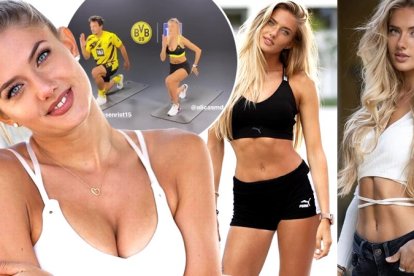 La bella rubia en varias de sus facetas, como deportista, modelo e influencer.