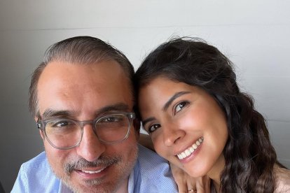 Pamela Sambrano  y su novio Vicente Taiano.