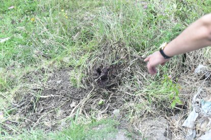 En el lugar todavía había rastros de sangre.