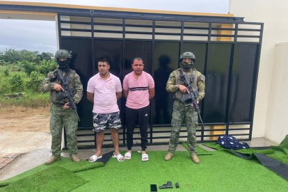 Los sospechosos que fueron detenidos en Calceta