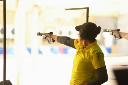 La tricolor en acción en los Juegos Panamericanos, en los que obtuvo el boleto a París 2024.