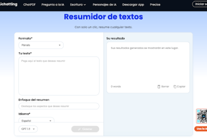Si quieres que tu resumen se centre en algo específico, solo tienes que decírselo
