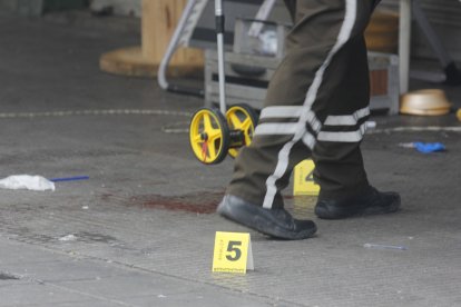 Los indicios balísticos hallados en el lugar de la tragedia.