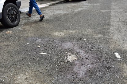 El rastro del suceso violento.