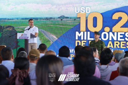 Daniel Noboa estuvo en la provincia de Los Ríos. Compremetió recursos para obras en la región.