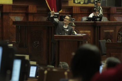 La intervención del expresidente del Consejo de la Judicatura duró más de tres horas en el Pleno de la Asamblea Nacional.