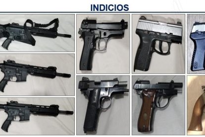 Este armamento también fue mostrado como parte de las evidencias