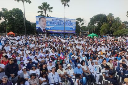 El presidente de Ecuador, Daniel Noboa, en la sesión solemne de Guayaquil.