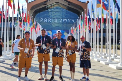 José rodríguez (segundo desde la izquierda) y Gerlon Congo (c) serán debutantes en París 2024