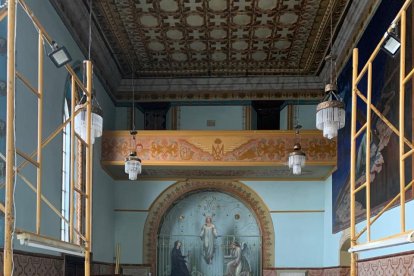 Anteriormente se hizo una recuperación de la pintura.