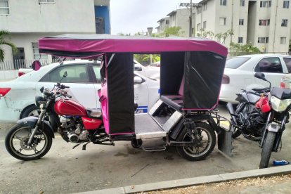 Tricimoto utilizada cometer los actos delictivos.