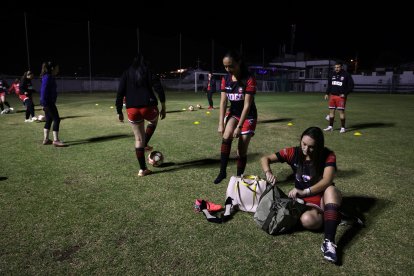 Ellas no faltan a los entrenamientos que realizan en la Liga Deportiva Parroquial Cumbayá.