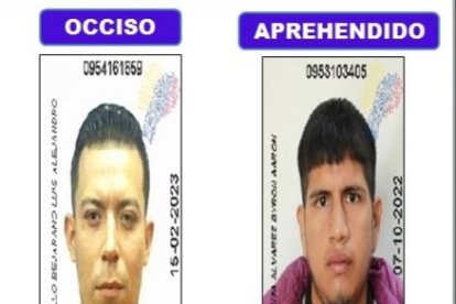 La victima del hecho y el detenido.