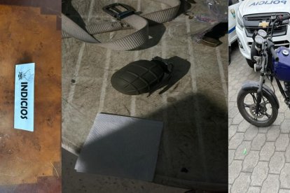 Entre las evidencias hay un arma de fuego y envolturas con drogas.