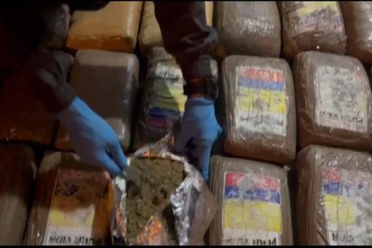 La droga incautada en Esmeraldas.