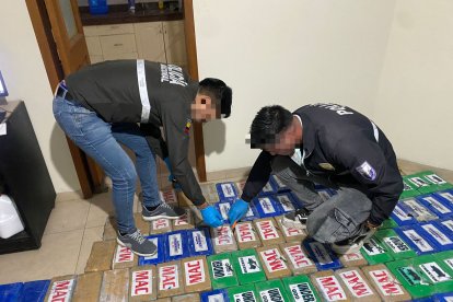 En la embarcación había 631 ladrillos de droga, que fueron trasladados a la Jefatura de Antinarcóticos.