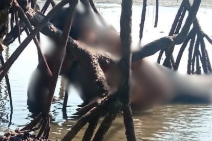 Así fue encontrado uno de los desaparecidos tras el hundimiento del barco.