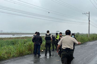 La policía realizó el levantamiento de la cabeza que sería de Adrián Bailón.