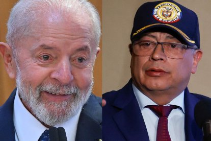 Luiz Inácio Lula da Silva y Gustavo Petro, presidentes de Brasil y Colombia, respectivamente.