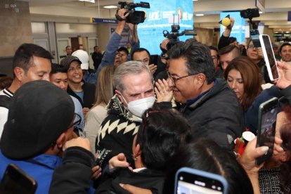 El recibimiento de Ricardo Patiño.