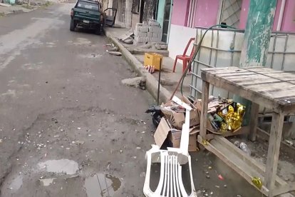 En este sector se produjo el atentado. Se celebraba un cumpleaños.