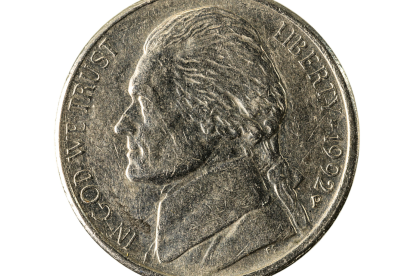 Referencial: la moneda de cinco centavos de dólar, que también circula en Ecuador.