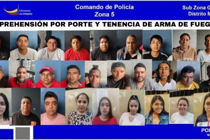 Los detenidos en la narcofiesta.