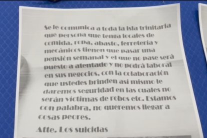 Este era el mensaje colocado en los panfletos.