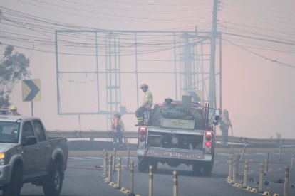 Los bomberos de Quito enfrentan valientemente las llamas de los incendios forestales de este 24 de septiembre.