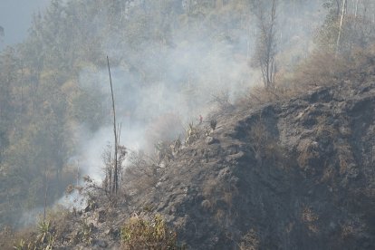 El fuego todavía no ha sido liquidado.