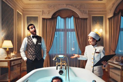 Una persona solicitó una bañera con agua mineral 'pura'.