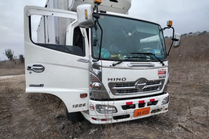 El furgón abandonado en Santa Elena.