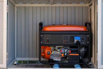 El generador eléctrico permite tener luz mediante gasolina.