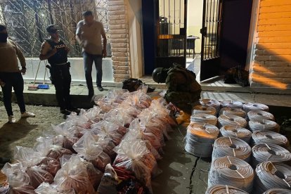 La cantidad de explosivos que incautaron en el sitio.