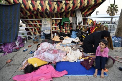 Cientos de familias del sur libanés han sido desplazadas a causa de la invasión israelita.