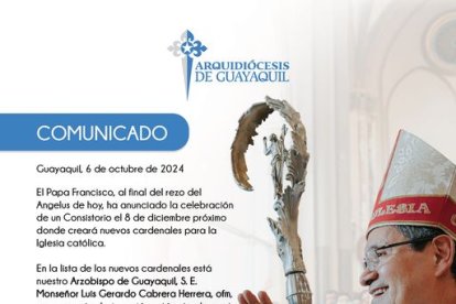 Comunicado de la Arquidiócesis de Guayaquil.